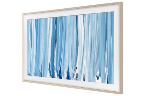 SAMSUNG 85 inch The Frame TV + Customizable Sand Gold Bezel