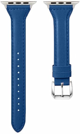 Quse Leather Cord Compatible with Apple Watch Serial SE/11/10/9/8/7/6/5/4/3, Slim Design for Women