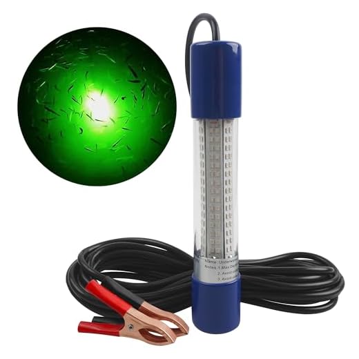 Submersible Fishing Light,12V-24V 10.8W 180LEDs 1000 Lumens Underwater Fish Finder Lamp with 6m Cord Fishing Attracting Light for Crappie Squid Shad Shrimp Poor Boat Saltwater&Freshwater (Green)