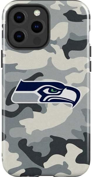 Skinit Impact Phone Case Compatible with iPhone 14 Pro Max - Officially Licensed NFL Seattle Seahawks Black & White Design