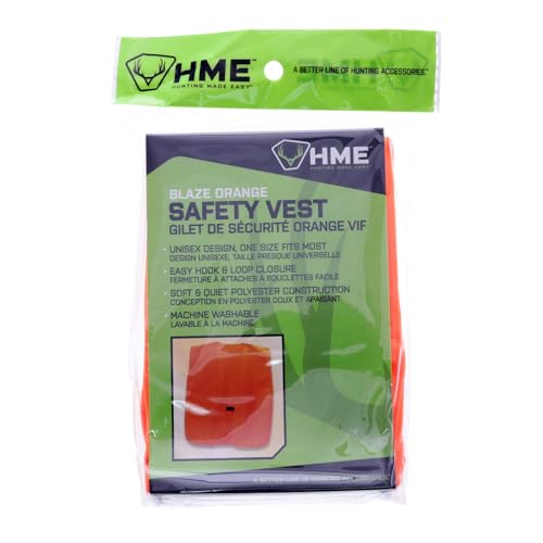 Image of HME Orange Hunting Safety Vest - High Visibility Blaze Orange Vest for Hunters