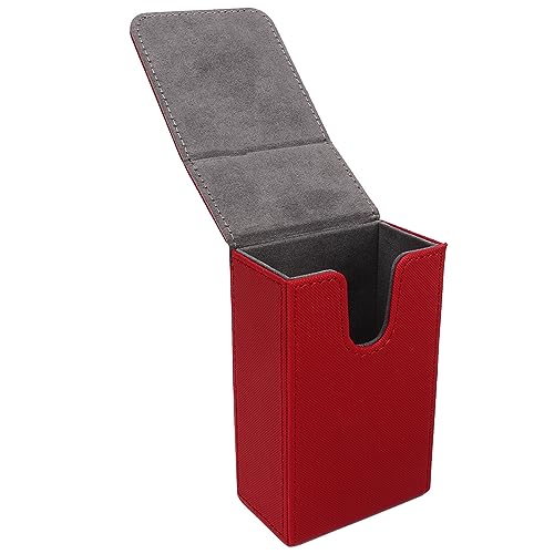 YUYTE Tarot Card Box, PU Leather Slot Design Elegant Pattern, Great Card Collection and Storage (Red) - Image 4