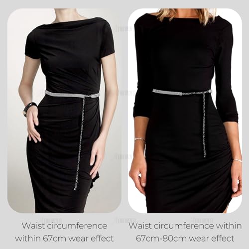 AUEAR, Women's Rhinestone Belt Shiny Crystal Waist Fashion Buckle for Women3