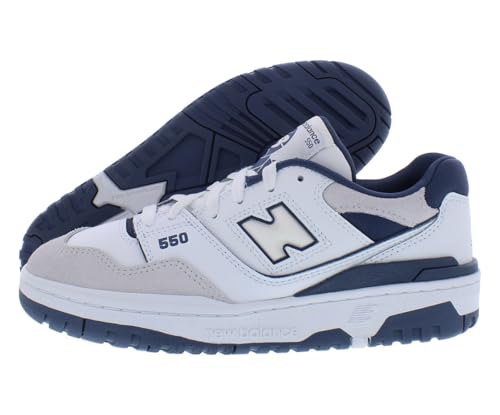 New Balance 550 GS Boys Shoes Size 6.5, Color: White/Blue-White