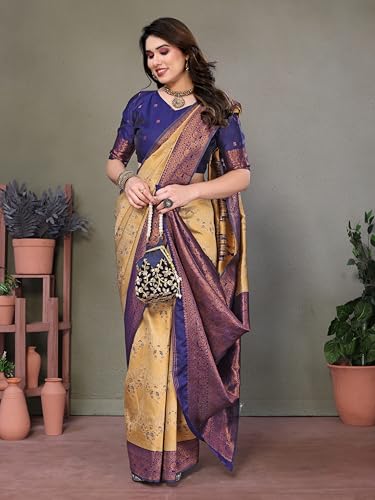 Image of Avantika Fashion Women's Kanjivaram Style Soft Silk Banarasi Sarees With Blouse Piece For Women