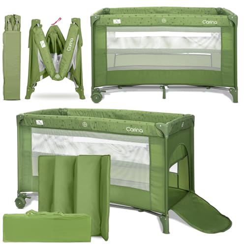Lorelli 2 in 1 Babybett und Laufstall Carina 2 Ebenen mit Neugeborenen...