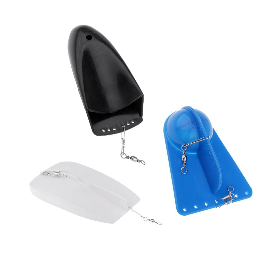 RNXRZANK 3pcs,Metal Rigging Paravanes Trolling Diving Board Fishing