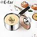 E-far 1 Quart Sauce Pan with Lid, Stainless Steel Tri-Ply All Clad Small Cooking Pot with Pour Spout, Multipurpose Induction Saucepan & Stay-Cool Handle, Compatible with All Cooktops, Dishwasher Safe
