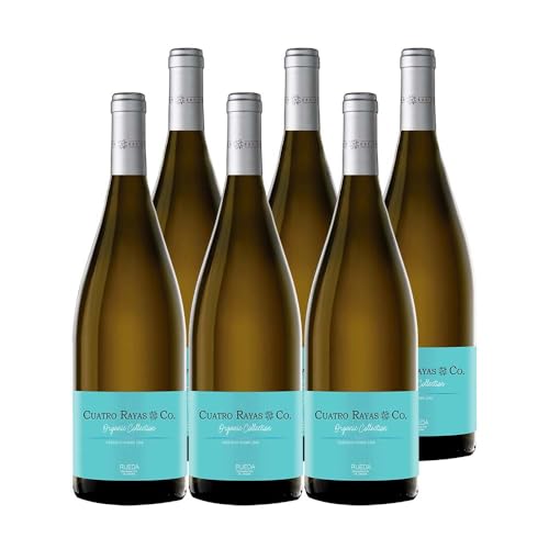 Cuatro Rayas Organic Collection - Vino Blanco Verdejo Ecológico DO Rueda (6 Botellas x 750ml)