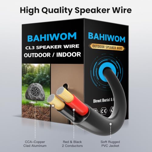 Cable de altavoz calibre 10 CL3 resistente para enterramiento directo 2