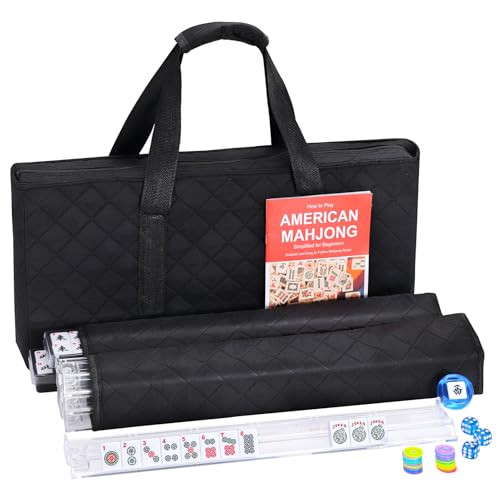 Majolicia American Mahjong Tile Set, 166 White Tiles, 4 Mahjong