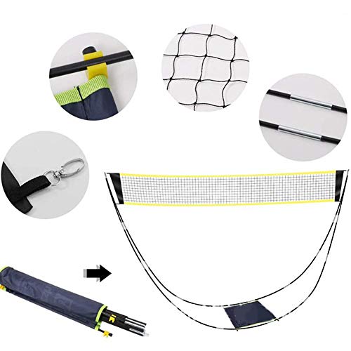 image for CAILENIFDC Portable Badminton Net Set with Stand and Carry Bag, Indoor