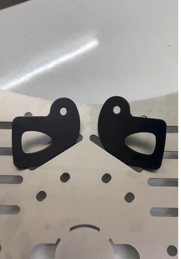 Image of Auto Karmas - Front Indicator Holder for Royal Enfield Himalayan 450, Rally Setup Compatible, Steel material and powder coated. Details of setting up is given in AuotKarmas insta handle.