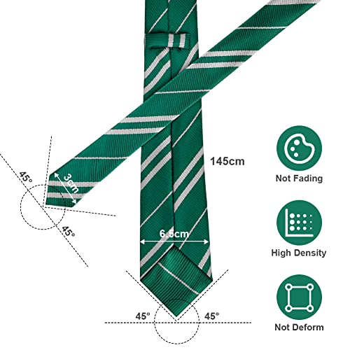 Aomig Wizard Costume Accessories Set Red and Gold Wizard Stripe Headband Tie Glasses, School Uniform Neckties Retro Round Glasses Headband for Halloween Christmas Fancy Dress Costume Accessory