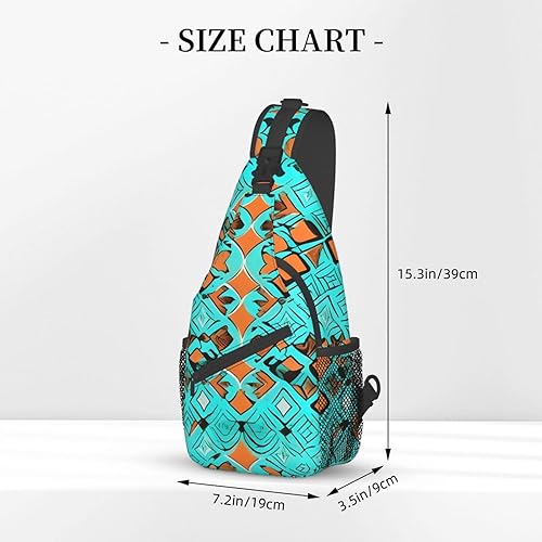 Mochila tipo bandolera Turquoise Wonders para senderismo y viaje miniatura 3