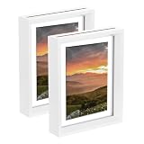 Este marco flotante está hecho de materiales de madera y acrílico, con un diseño de doble capa para lograr un efecto flotante en perspectiva. También puede insertar fotos espalda con espalda para mostrar una imagen adicional. Puede decorar su hogar u oficina con recuerdos de viaje, certificados, obras de arte, flores o vitrinas flotantes, ya sea de pie o colgadas.