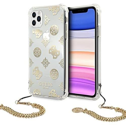 Guess GUHCN58KSPEGO Coque de Protection pour iPhone 11 Pro 5,8" Collection Peony Chain Doré