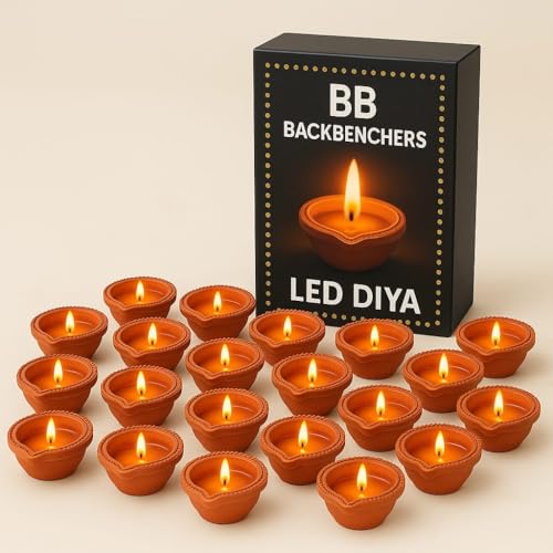 Led Diya Lights Set, Water Sensor, Flameless & Smokeless, Battery...