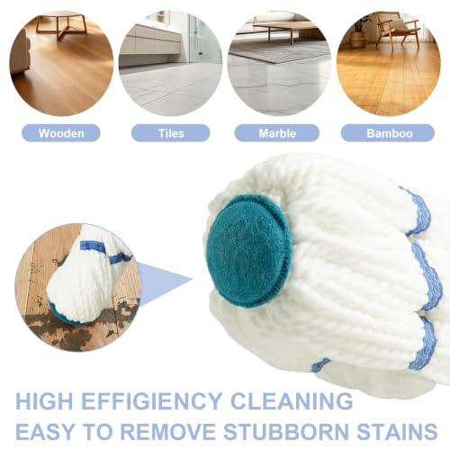 Image of Self-Wringing Twist Mop,57 inch Long Handle, House Accessories,Blue