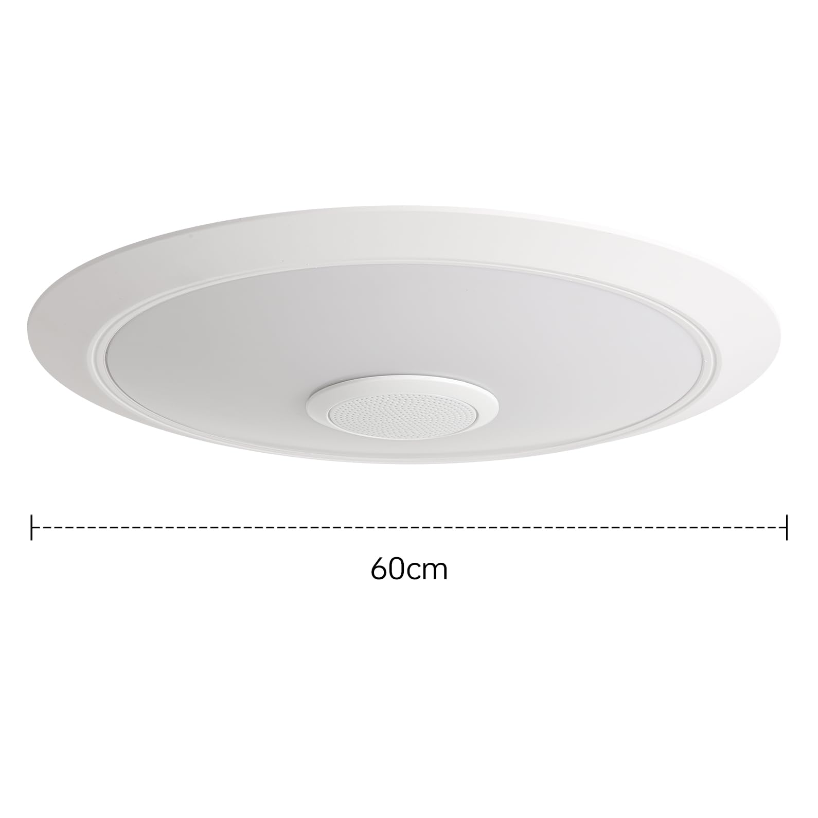JDONG LED Deckenleuchte Dimmbar 72W mit Bluetooth Lautsprecher Rund Badezimmer led Deckenlampe mit Fernbedienung und APP RGB Farbwechsel Einstellbar für Schlafzimmer Wohnzimmer Ø60cm