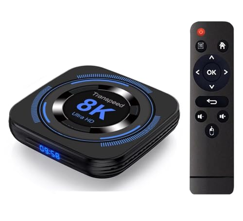 Decodificador Inteligente ATV Allwinner H313 ATV con Android 13 y Aplicaciones de TV, Bluetooth 5.0, Doble WiFi, 100 LAN, Control de Video 8K 4K, 3D (MX10 128g)