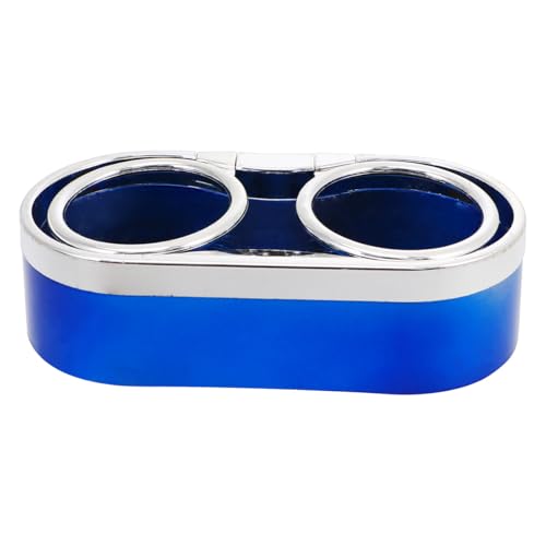 Portavasos doble multifunción para auto color azul miniatura 1