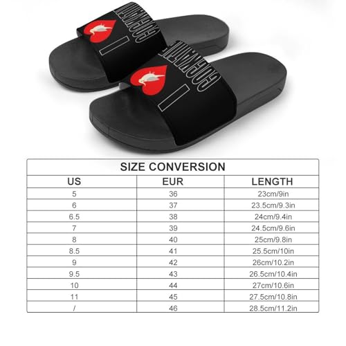 I Love Cockatiel Bird Shower Slippers for Women Men Casual Non-Slip Slide Sandals Beach Bathroom Shoes2