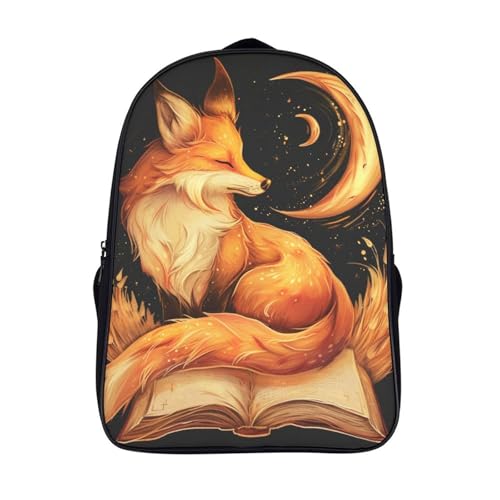 Sac à dos scolaire renard 3D grand format anti-déchirure pour enfant