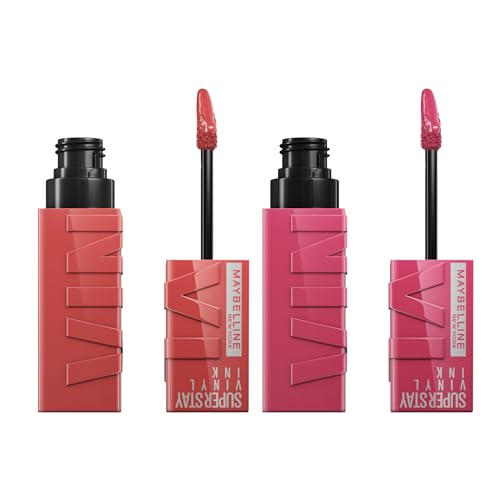 Maybelline New York – Duo Vinyl Ink Lippenstift – Farbtöne: Coy & Peachy