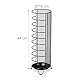 Relaxdays Metal Umbrella Stand Regenschirmständer, H x D: 44 x 16 cm, Metall, runder Schirmständer für Regenschirme, modernes Design, schwarz, Legierter Stahl