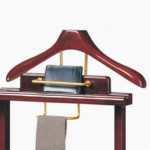 Xalteafe Multifuncional para Trajes y Pantalones Madera Galán de Noche de Madera,Cajones y Perchero Curvo,Galán de Noche de Madera,con polea,para Salas de Estar,Oficina,Dormitorio. - imagen 3