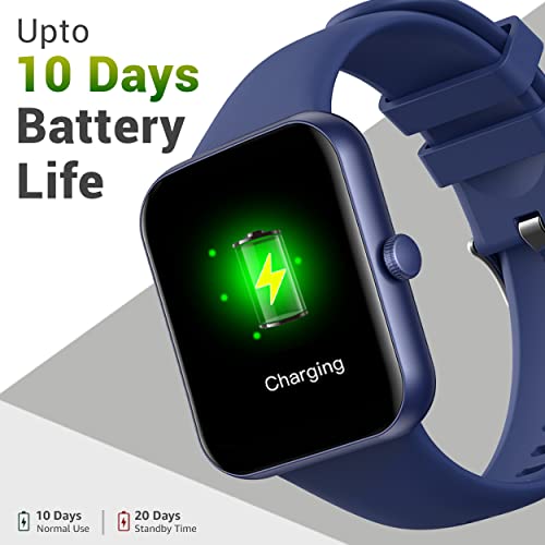 Image of Maxima New Samurai Smartwatch 1.85 inch, 1st Time Call Accept Feature, Hindi Language Support, 600Nits Brightness, Longer Battery, in-App GPS,100+ Watch Faces, Multisport Modes,HR /SpO2 (Blue)