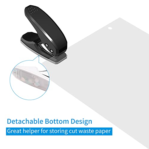 Generic Mini perfurador de furo único de metal Perfurador de papel de 1 furo Capacidade de 8 folhas