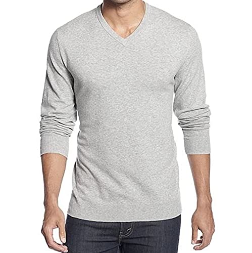 Alfani Mens V-Neck Ribbed Trim Sweater