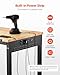 VEVOR Adjustable Workbench, 48-Inch Work Bench with Power Outlet, Wheels, and Pegboard, 2000 lbs Load Heavy Duty Oak Wood Top Work Table for Garage, Workshop, Office, and Home