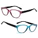 SIGVAN Ladies Cat Eye Reading Glasses 5 Pairs Blue Light Blocking Spring Hinge Fashion Pattern Print Readers for Women (colorful 2, 0.50)