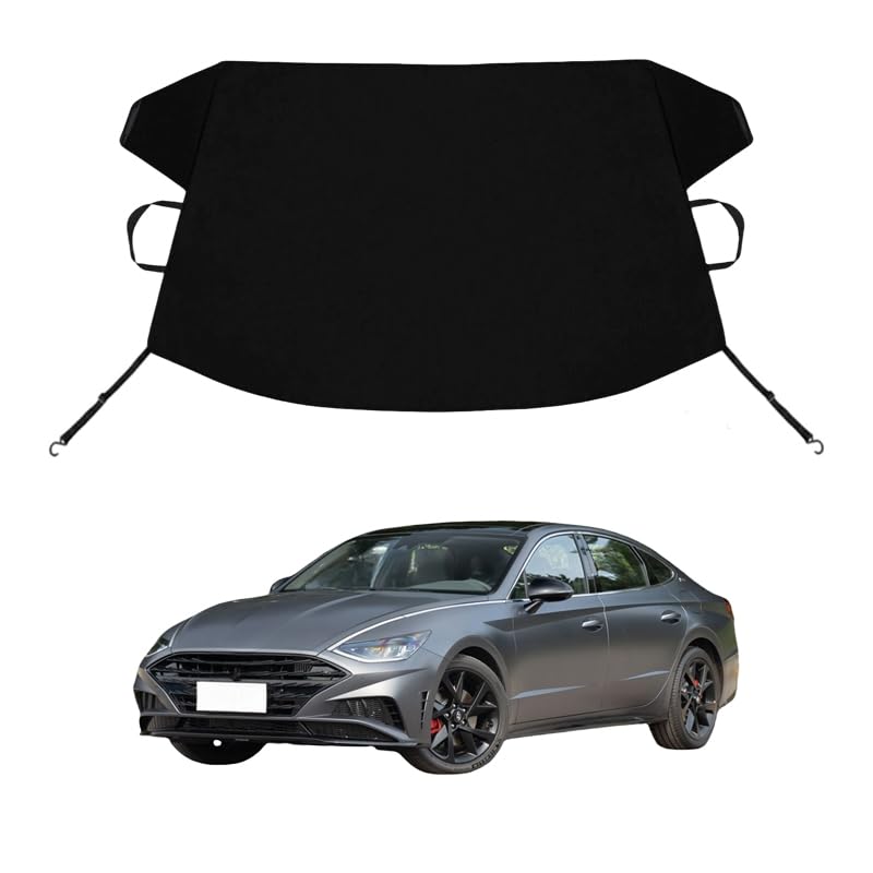 Image of Sonata Custom Windshield Cover for Ice and Snow for Hyun-dai Sonata Windshield Snow Cover 600D Shade Blocks Winter Frost Hail Protector Car Accessories