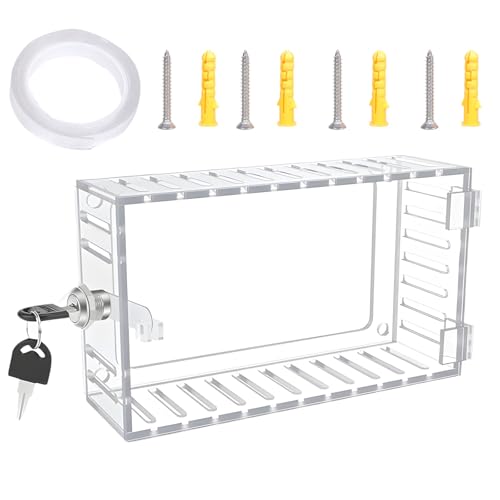 Copertura Protettiva Per Termostato Universale Con Fessure Ventilazione Sistemi Chiusura Sicurezza Trasparenti Facile Montaggio Alloggiamento Per Blocco Termostato Resistente