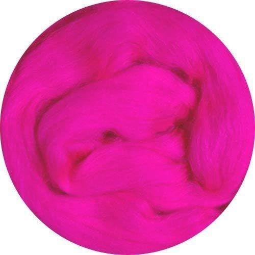 Merino Wool Roving for Felting - NEON Pink (Save: 2 Ounces)