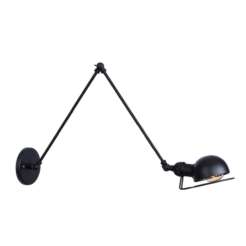 FYZDLAOR Lighting Industrial Vintage Style 1 Light Wall Sconces Adjustable Swing Arm Wall Sconce,for Dining Room,Living Room,Foyer, Coffee Shop,etc(E27)