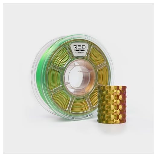 R3D Tri Color Silk PLA Filament, Co-Extrusion 3D Printer Filament 1.75mm, 30-370 mm/s High Speed PLA, Dimensional Accuracy +/- 0.02 mm, 1KG Plastic Spool (Silk Gold-Green-Fuchais)