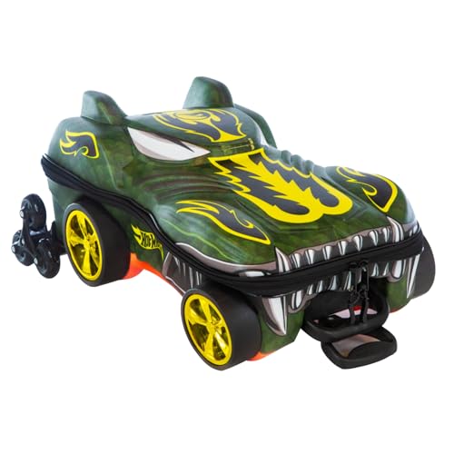 Mochila Rodinha Tripla Hot Wheels Howlin Heat 3d Maxtoy