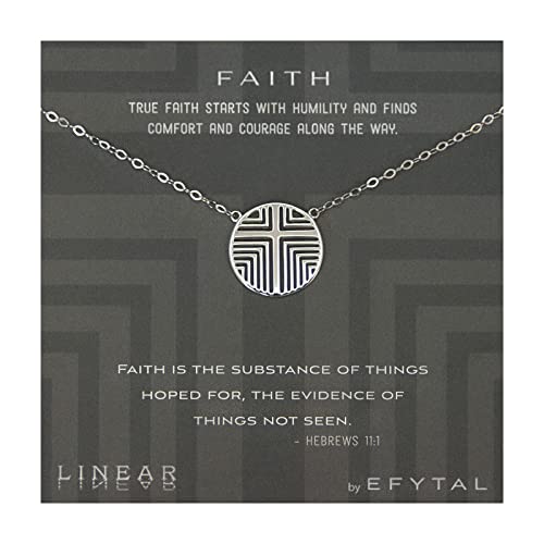 Image of EFYTAL Confirmation Gifts For Teen Girls, Sterling Silver Cross Necklace for Women, First Communion Gift for Girls, Religious Baptism Gifts for Girl, Christian Jewelry for Women