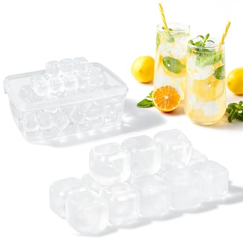 Cubos de Hielo Reutilizables Plásticos 80 Piezas miniatura 1