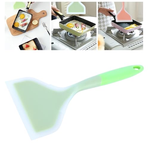 Image of Silicone Spatula - Nonstick, Heat Resistant Cooking & Baking Flipper for Pancakes, Omelettes, Pizza, Steak, Dosa - Ideal for Griddle Pans, Cookware and Fish Turner (Silicon Pancake Spatula)