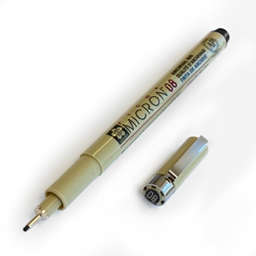 Sakura Pigma Micron 0.8 mm Évitez les Bavures Boîte Stylos Noirs