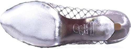 Adrianna Papell Womens Jamie Rhinestone Peep-Toe Heels Silver 11 Medium (B,M) | Image 6