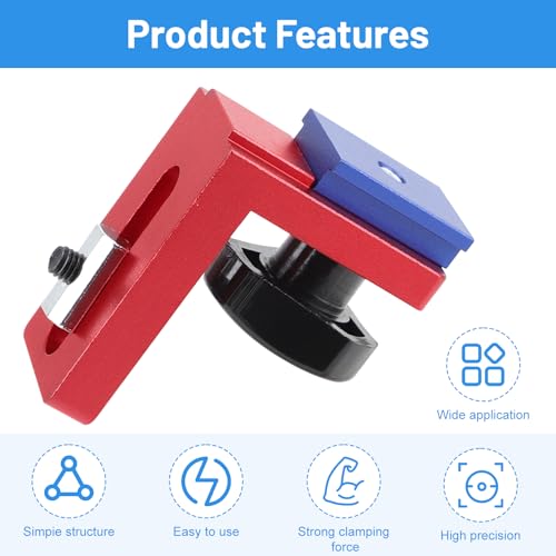 DBREAKS 2 Mitre Track Stop, 30 Type Miter Track Stop, 30 Type Slide Locator, Aluminum Fixed T-Slot Track Stop, T-Track Stop, Sliding Cap for Woodworking - Image 3