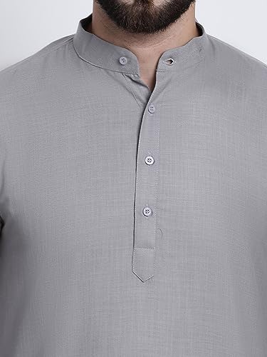 Sojanya (Since 1958 Men'S Cotton Blend Solid Only Short Kurta4