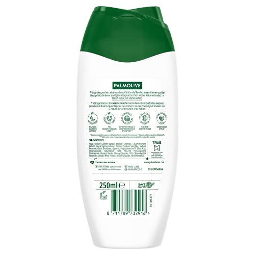 Palmolive Duschgel Naturals Sensitive 6 x 250ml - Cremedusche mit Feuchtigkeitsmilch